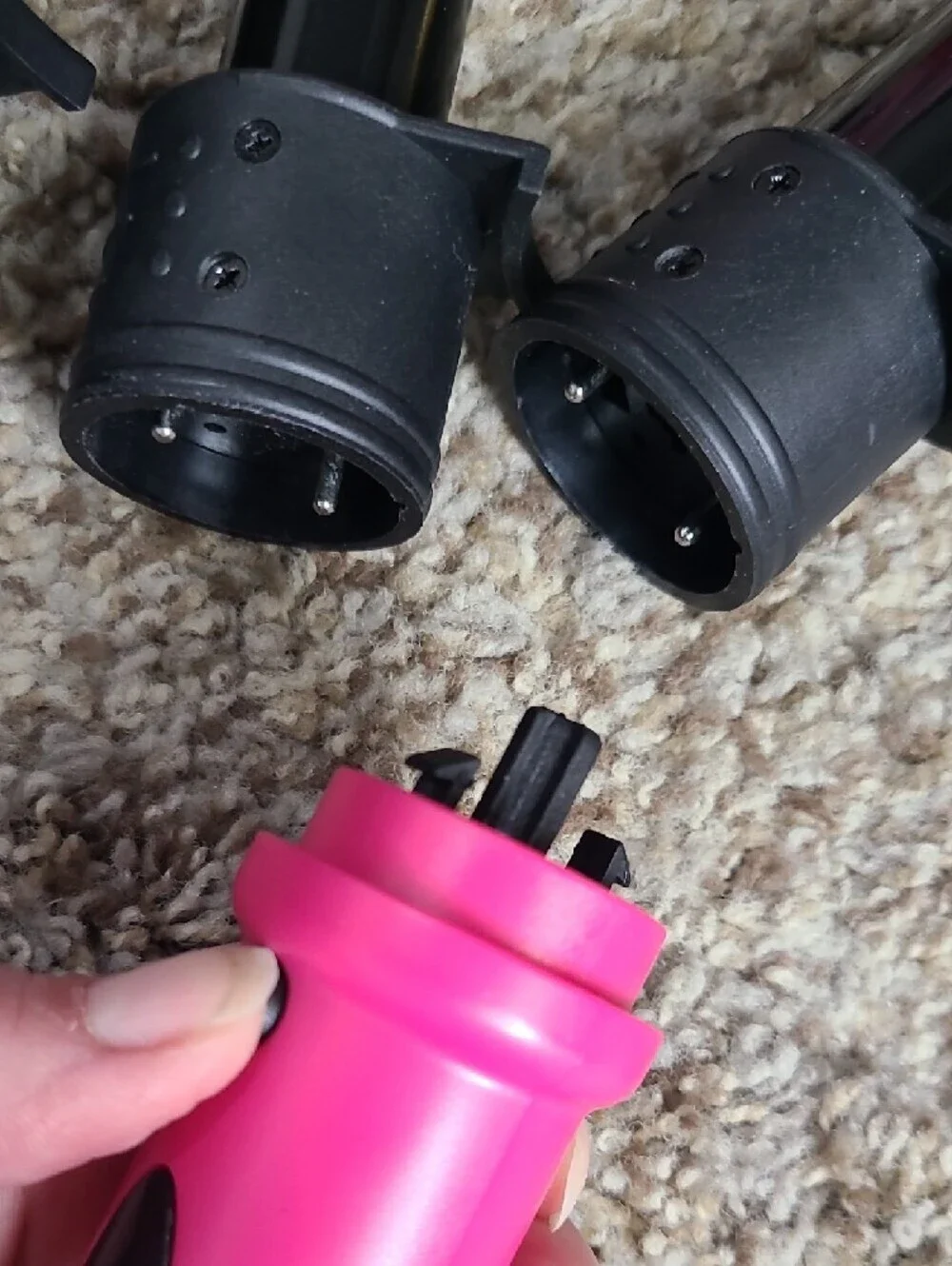 LUV 5P Interchangeable Curling Wand Set - Hot Pink